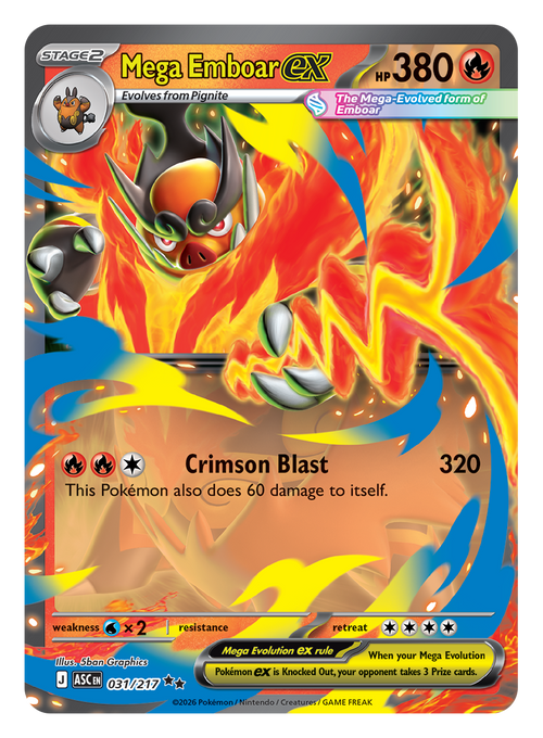 Pokemon TCG Mega Evolution - Ascended Heroes Mega Emboar ex Box