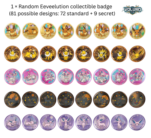 Pokémon Chinese 2026 Scarlet & Violet Eeveelution Badge Set