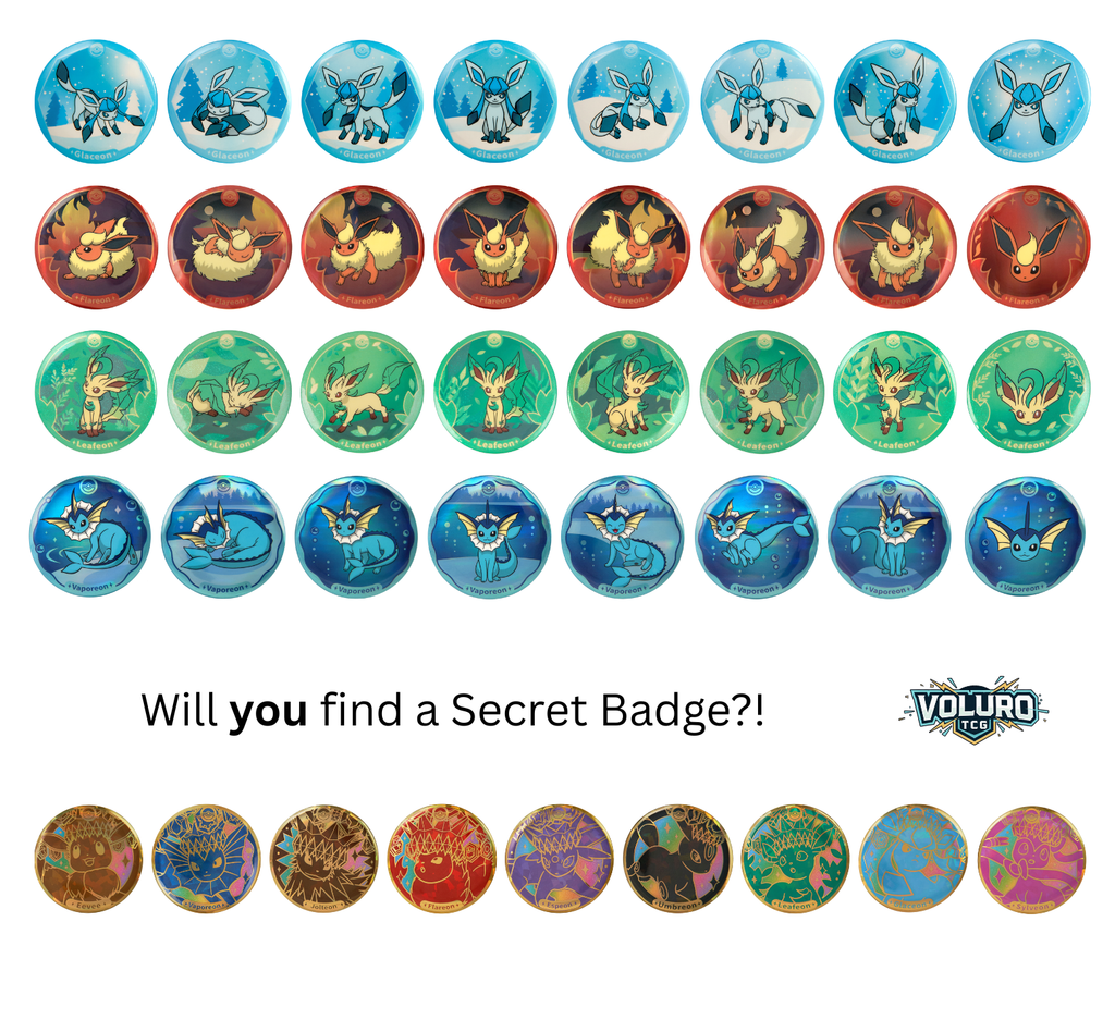 Pokémon Chinese 2026 Scarlet & Violet Eeveelution Badge Set